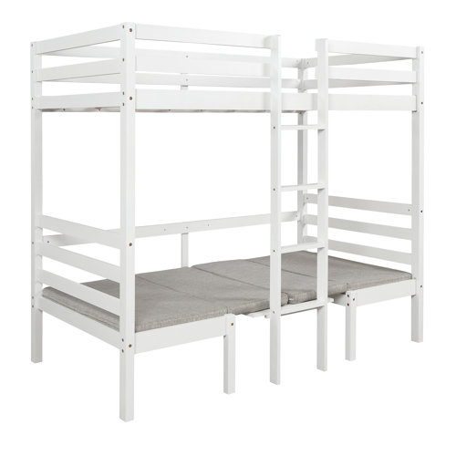 Isabelle & Max™ Bain Twin Solid Wood Loft Bed with BuiltinDesk by